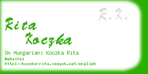 rita koczka business card
